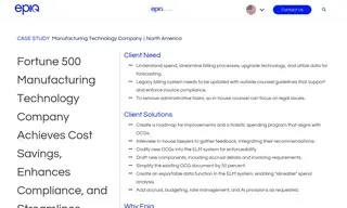 Preview of the Fortune 500 Manufacturing Technology Company Case Study