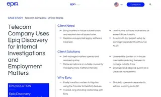 Preview of the Large Telecom Company Case Study