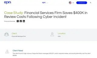 Preview of the Financial Services Firm Case Study