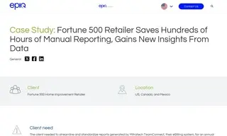 Preview of the Fortune 500 Home Improvement Retailer Case Study