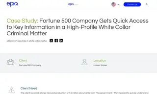 Preview of the Fortune 500 Company Case Study
