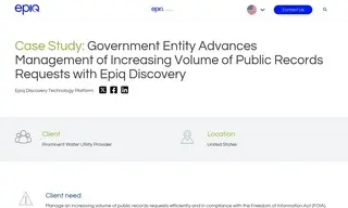 Preview of the Prominent Water Utility Provider Case Study