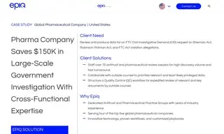 Preview of the Global Pharmaceutical Company Case Study