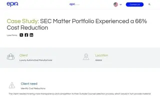 Preview of the Luxury Automotive Manufacturer Case Study