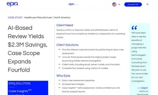 Preview of the Large Healthcare Manufacturer Case Study