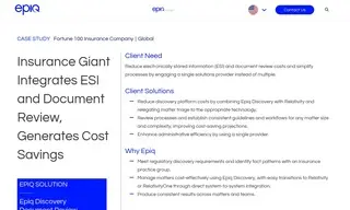 Preview of the Fortune 100 Insurance Company Case Study