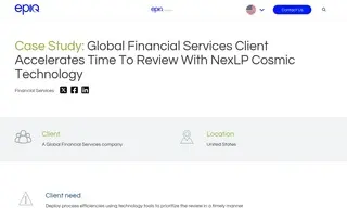 Preview of the Global Financial Services Company Case Study