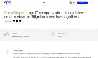 Preview of the Large Multinational Enterprise Information Technology Company Case Study