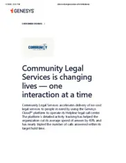 Preview of the Community Legal Services Case Study