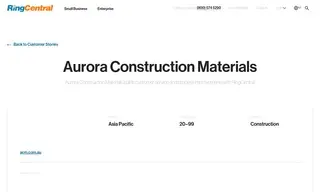 Preview of the Aurora Construction Materials Case Study