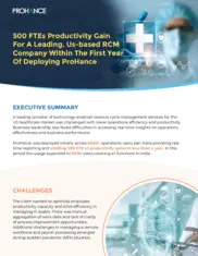 Preview of the Leading Technology-enabled Revenue Cycle Management Services Provider Case Study