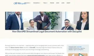 Preview of the OteroMD Case Study