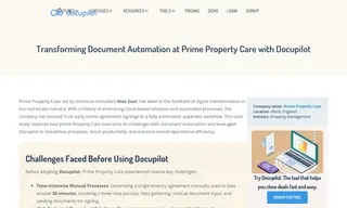 Preview of the Prime Property Care Case Study
