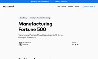 Preview of the Fortune 500 Manufacturing Company Case Study