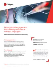 Preview of the Small Medical Device Manufacturer Case Study