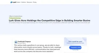 Preview of the Acro Holdings Co Ltd Case Study