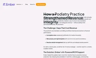 Preview of the Large Podiatry Practice Company Case Study