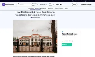 Preview of the Restaurant & Hotel Spa Savarin Case Study