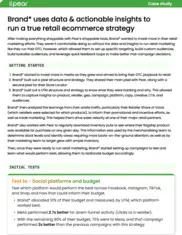 Preview of the Retail Ecommerce Brand Case Study