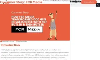 Preview of the FCR Media Case Study