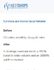 Preview of the Furniture and Home Decor Retailer Case Study