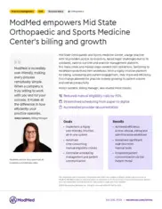 Preview of the Mid State Orthopaedic and Sports Medicine Center Case Study