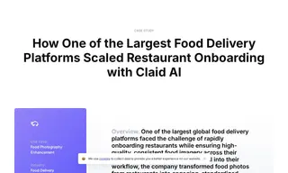 Preview of the Global Food Delivery Company Case Study