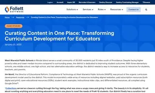 Preview of the West Warwick Public Schools Case Study