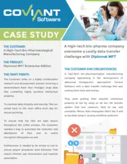 Preview of the High-Tech Bio-Pharmacological Manufacturing Company Case Study