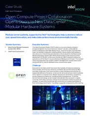 Preview of the Open Compute Project Case Study
