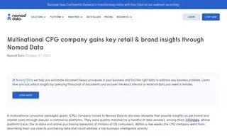 Preview of the Multinational Consumer Packaged Goods (CPG) Company Case Study