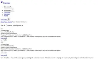 Preview of the Yard Case Study