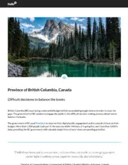 Preview of the Government of British Columbia Ministry of Finance Case Study