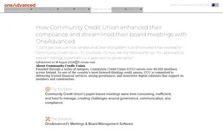 Preview of the Community Credit Union Case Study