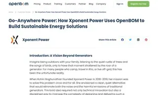 Preview of the Xponent Power Case Study