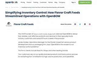 Preview of the Flavor Craft Foods Case Study
