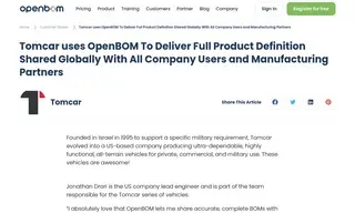 Preview of the Tomcar Case Study