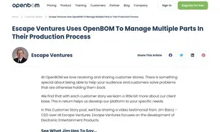 Preview of the Escape Ventures Case Study