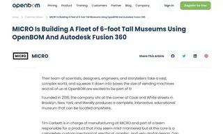 Preview of the MICRO Case Study