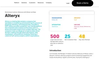 Preview of the Alteryx Case Study