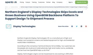 Preview of the Display Technologies Case Study