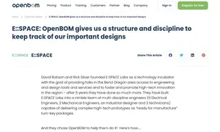 Preview of the E::SPACE Case Study