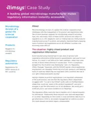 Preview of the Leading Global Microbiology Manufacturer Case Study