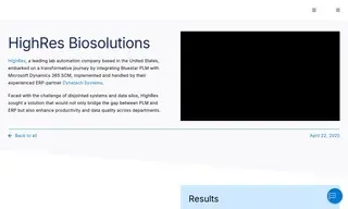 Preview of the HighRes Biosolutions Case Study