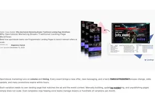 Preview of the Sportsbook Case Study