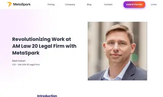 Preview of the AM LAW 20 Legal Firm Case Study