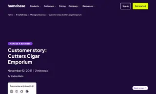 Preview of the Cutters Cigar & Spirits Case Study