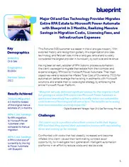 Preview of the Major Oil & Gas Technology Provider Case Study
