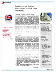 Preview of the European Banking Holding Group Case Study