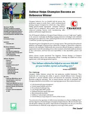 Preview of the Champion Output Solutions Case Study